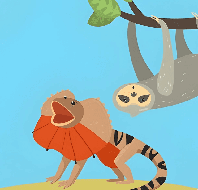 frilled-lizard-sloth-illustration